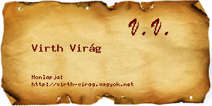Virth Virág névjegykártya