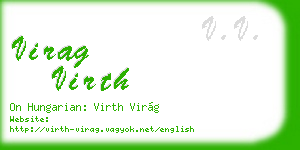 virag virth business card